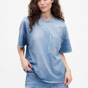 Beis and gap Casual Blue Denim Top